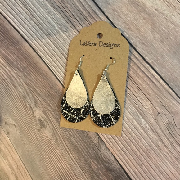 Faux Leather Earrings - Picture 2 of 2